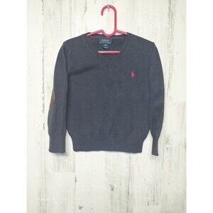 Polo Ralph Lauren Boys 4 4T V Neck Sweater Navy Blue